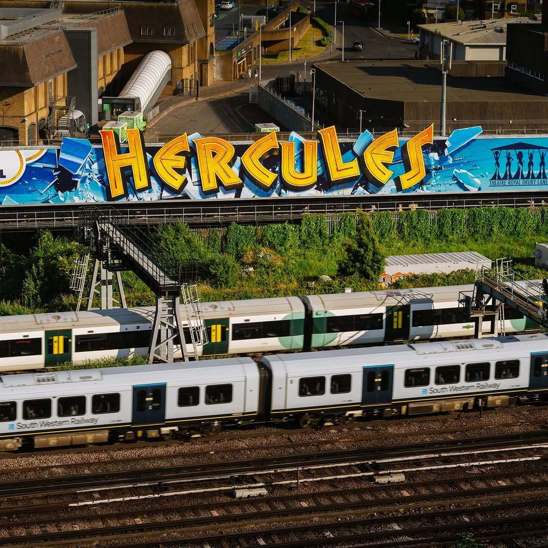 Hercules has landed ⚡ To celebrate the new musical, the hero is welcoming London audiences with a mighty OOH special-build takeover on the Clapham Colossus billboard.